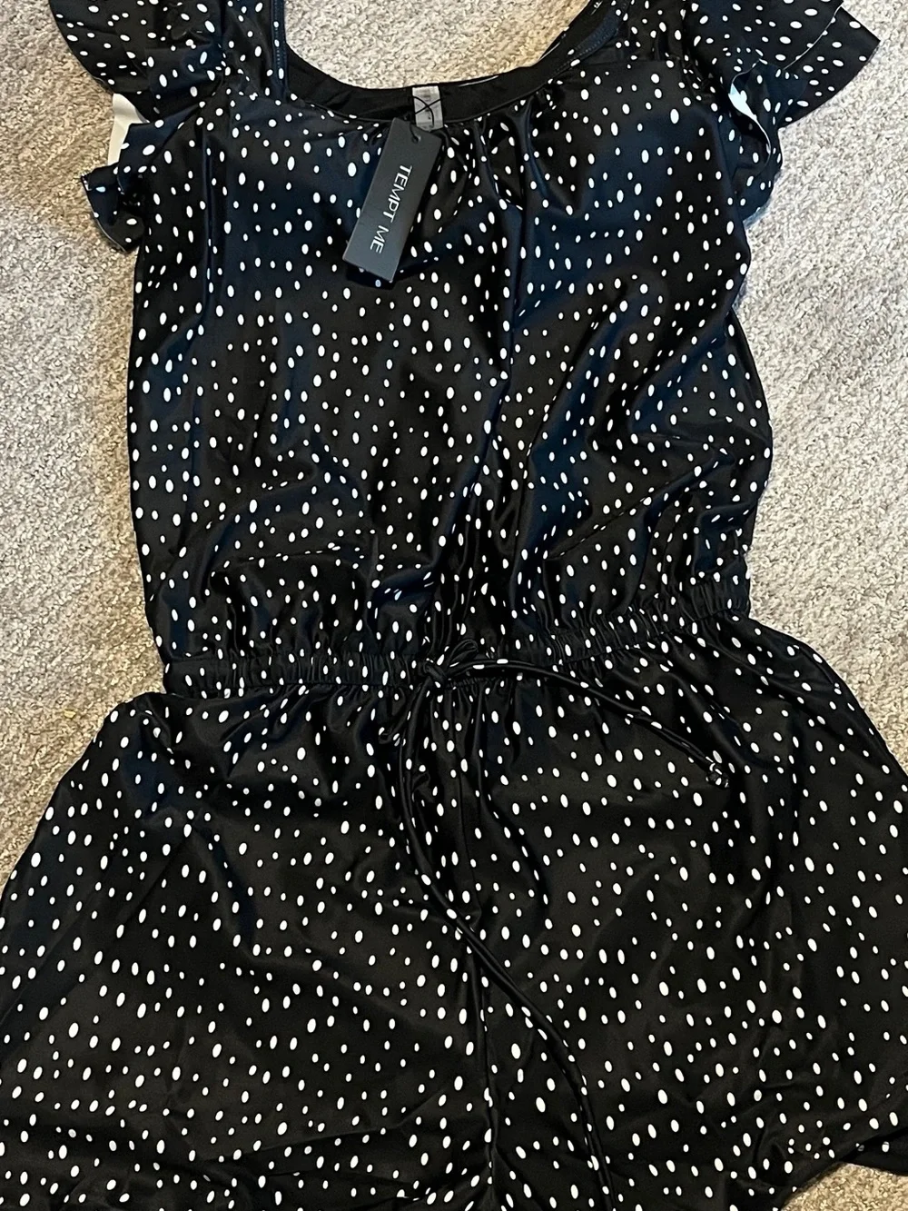One Piece Romper Swimsuit - Ruffle Sleeve Modest Jumpsuit W/Shorts. 1967/8-3